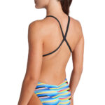 Women's Racing Stripe Criss-Cross Swimsuit