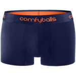 Cotton Regular Navy Tangerine Boxer Front