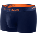 Cotton Regular Navy Tangerine Boxer Side