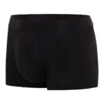 Cotton Regular Black No Show Logo Boxer Side