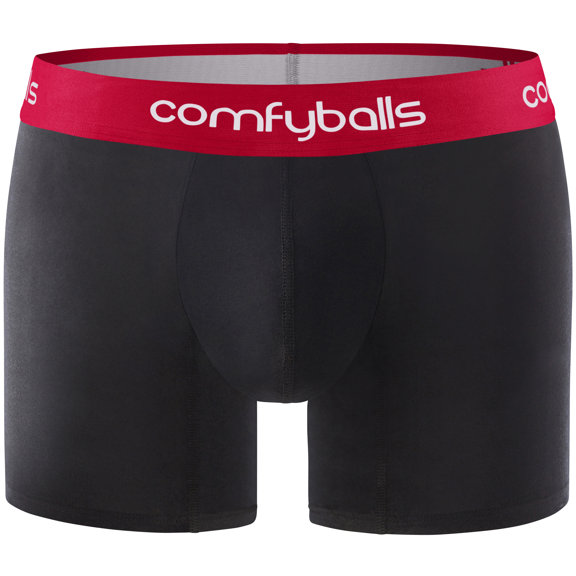 Cotton Long Black Red Boxer