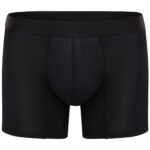 Comfyballs Cotton Long Black No Show Logo Boxer Front