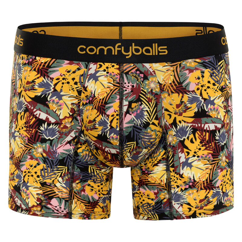 Cotton Long Black Jungle Boxer