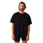Comfy Oversize Tee - Black Smiley Front