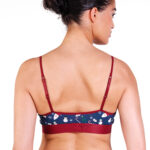 Comfy Womens Cotton Christmas Crop Bra Back
