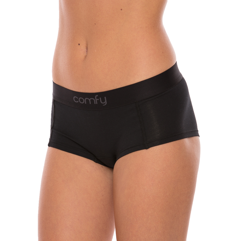 Comfy Womens Hipster Wood Black Front