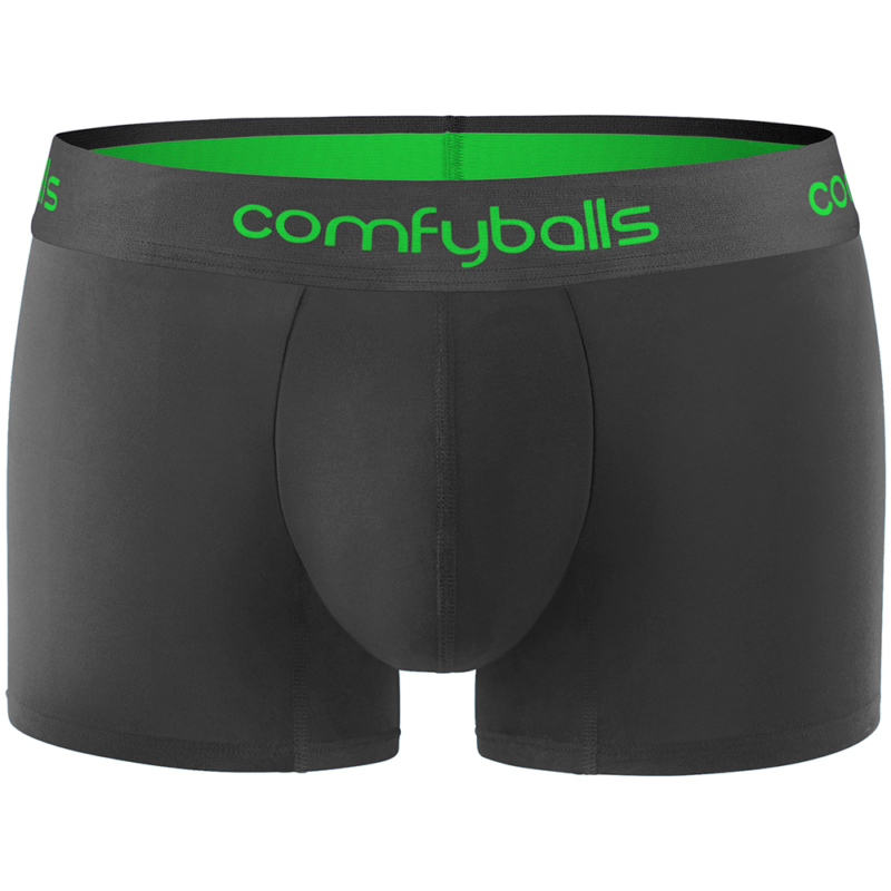 Performance Regular Charcoal Viper Green Boxer Front