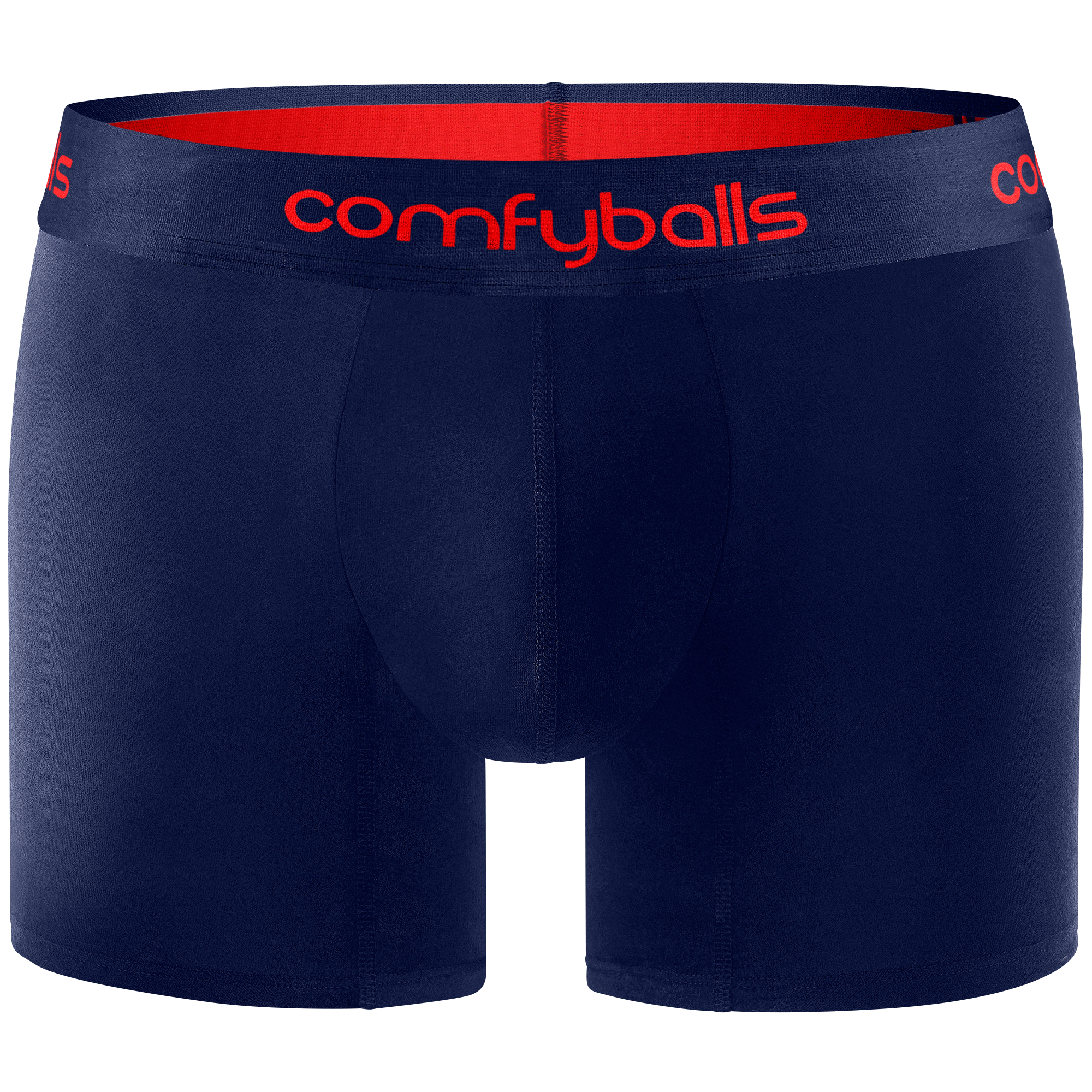 Comfyballs Performance Long Navy/Red Boxer Front
