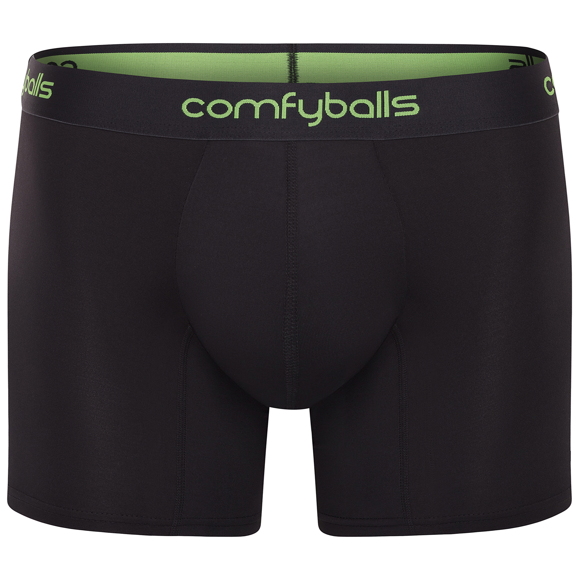 Comfyballs Performance Long Charcoal Viper Boxer Front