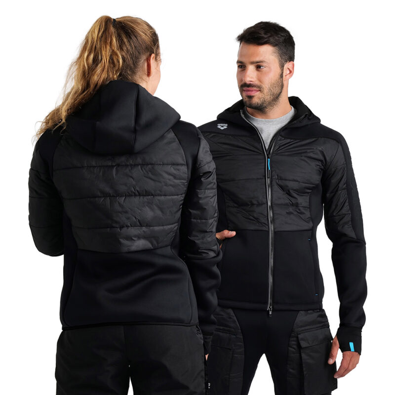Unisex Half-Quilted Hooded Jacket