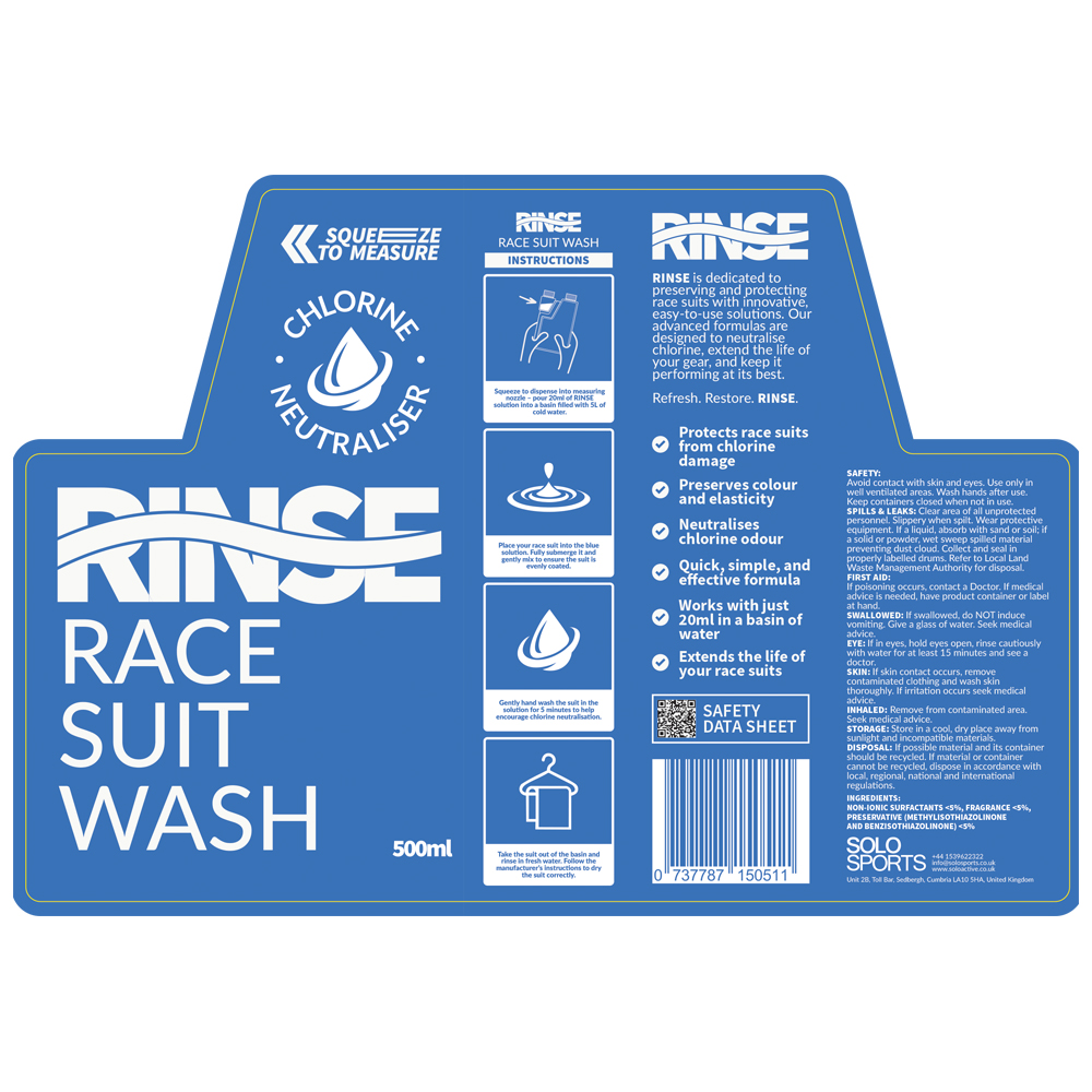 RINSE Racesuit Wash 500ml RINSE Racesuit Wash 500ml
