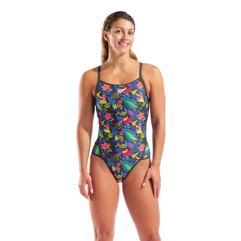 arena Women's Summer Blossom Picture Super Fly Back Swimsuit